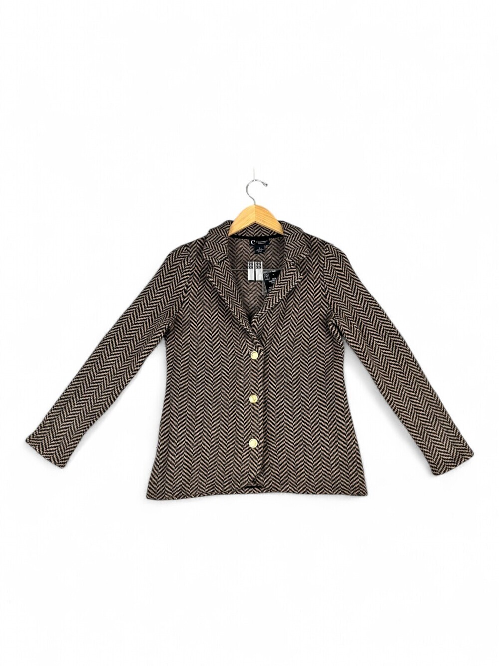 C by Bloomingdale Herringbone Blazer Size S
